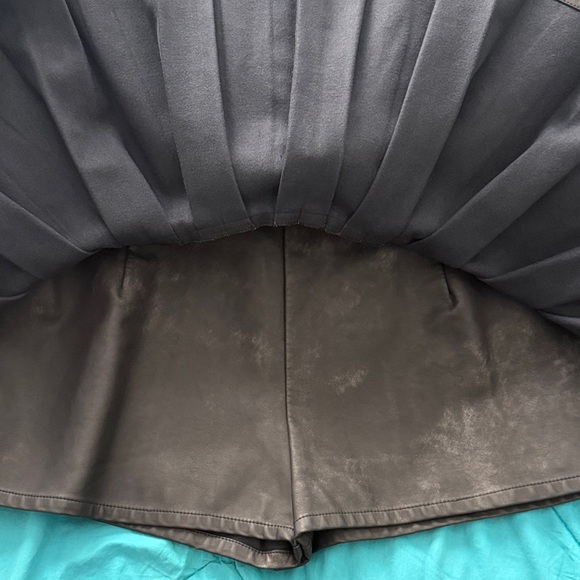 Fashion Nova - Out All Night Faux Leather Skort - Black - Picture 3 of 4